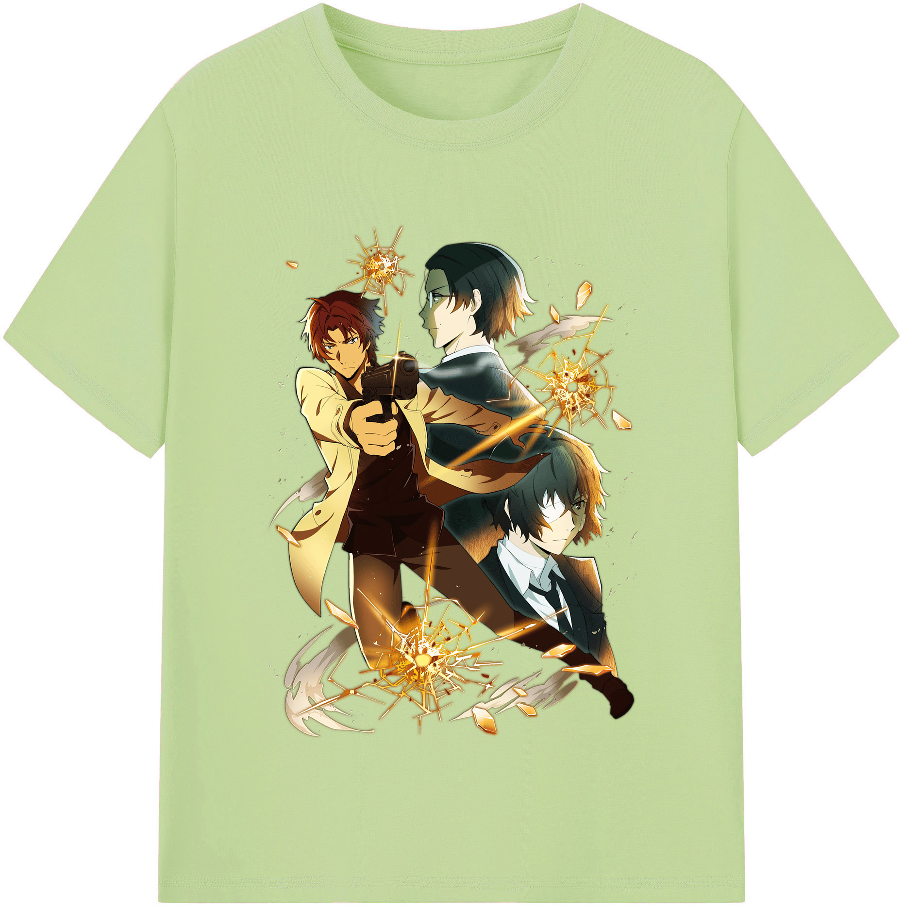 （画像用） 文豪ストレイドッグス Bungo Stray Dogs 綿100％半袖Tシャツ（フロントプリント）